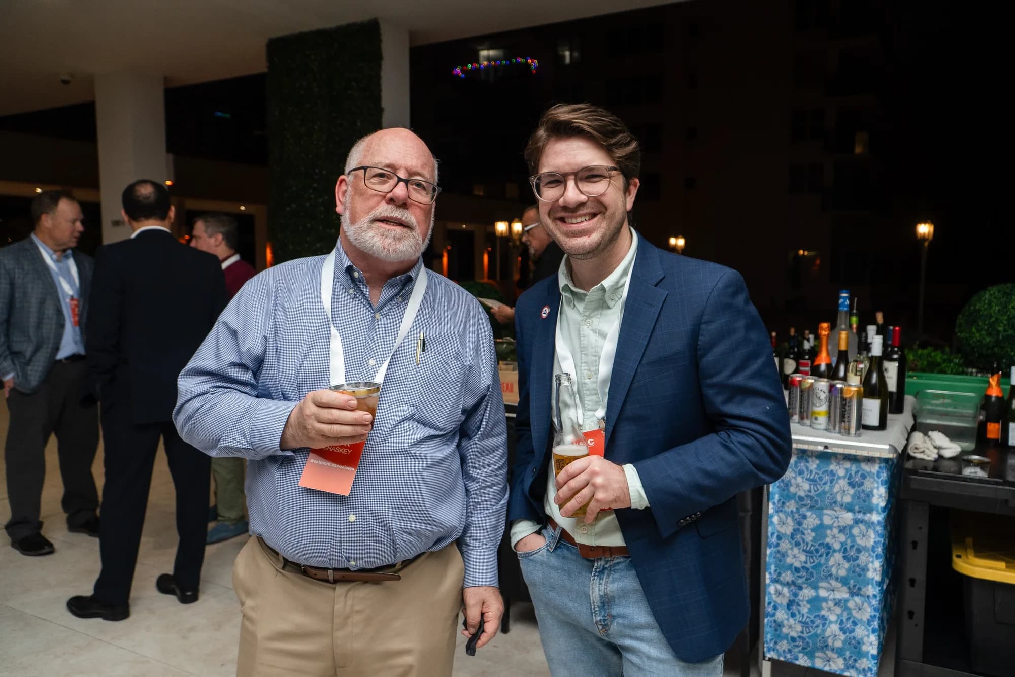 Group of attendees at a corporate mixer