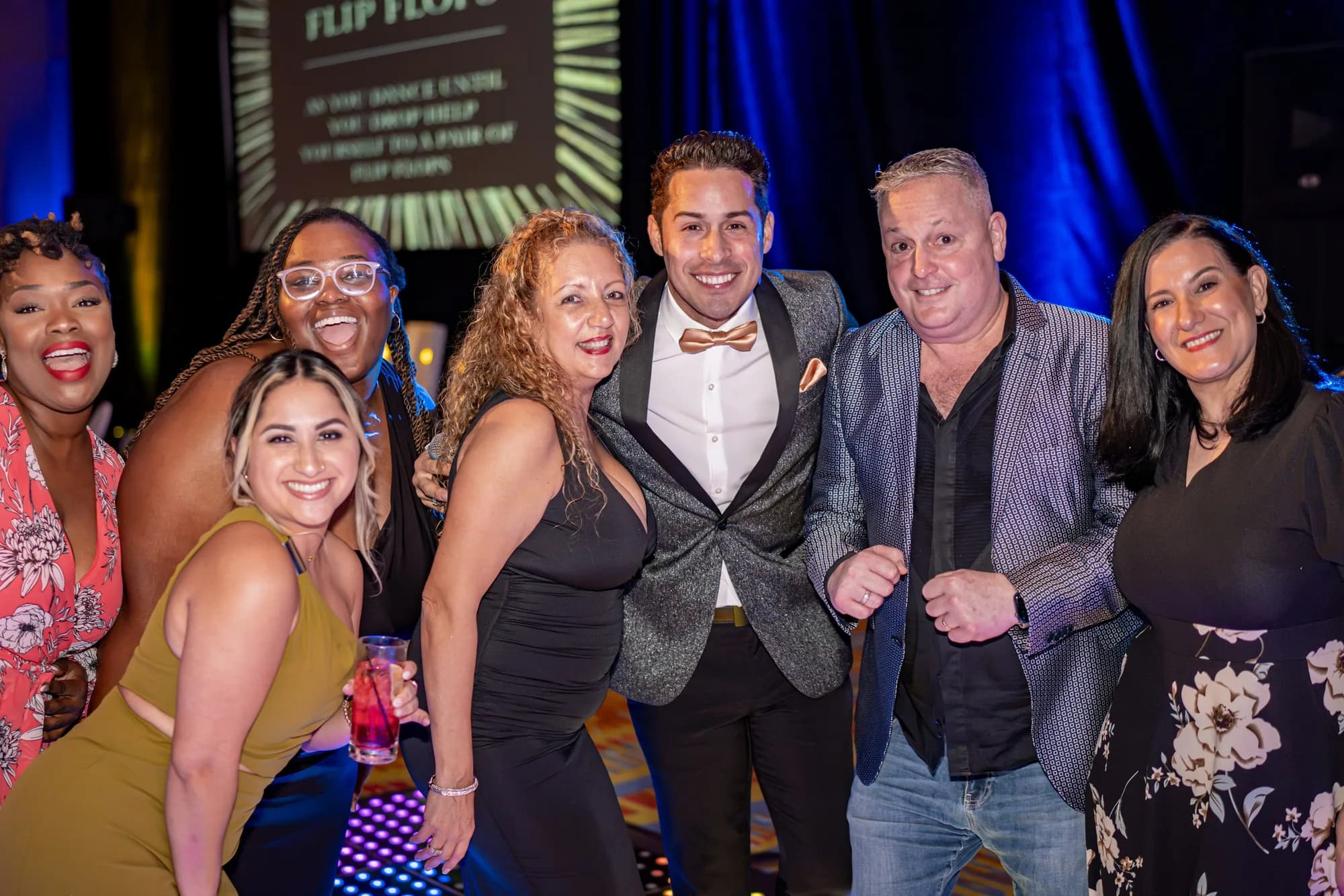 Guests photographed at a gala