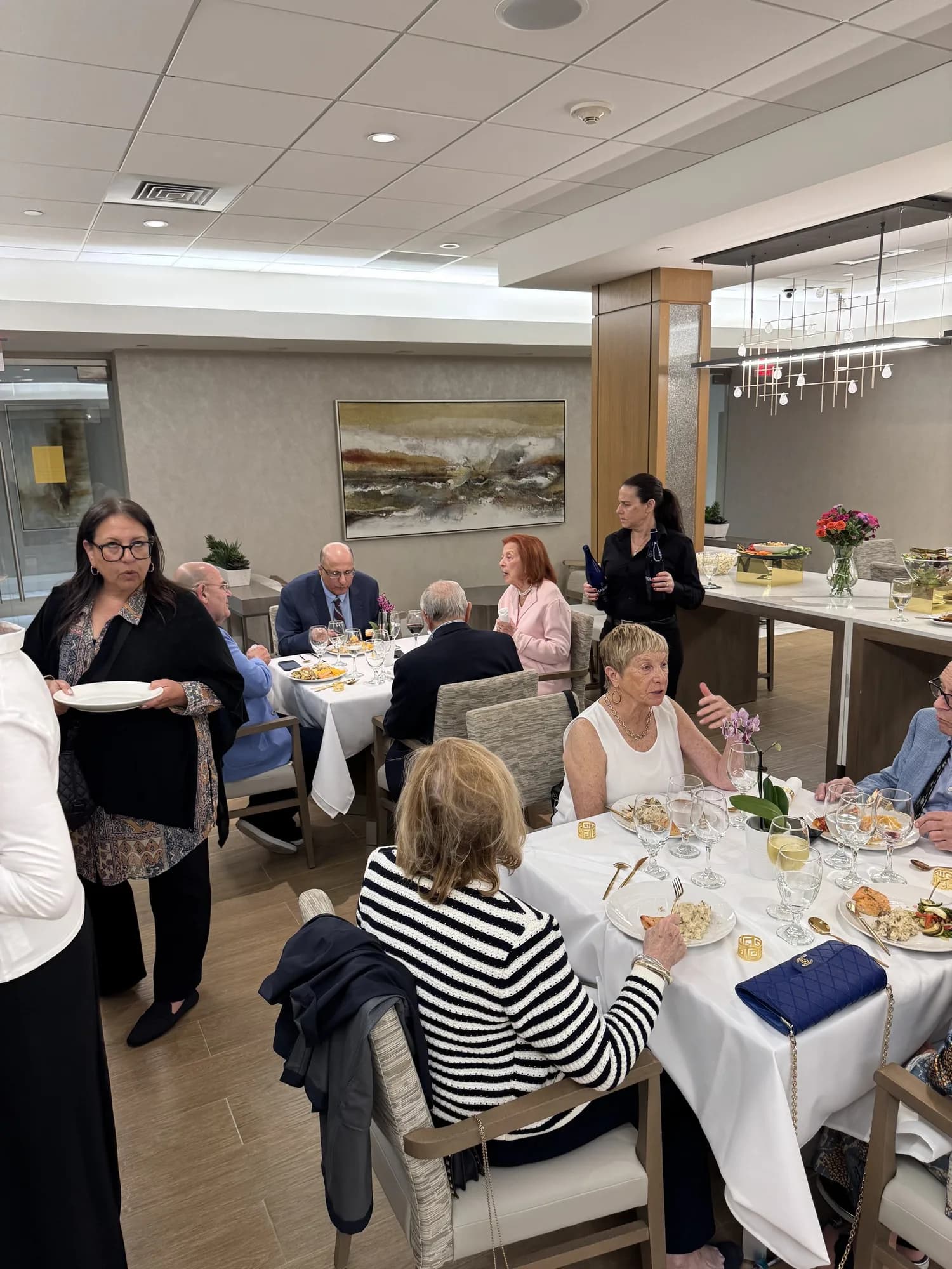 Ladies' luncheon in a bright dining room