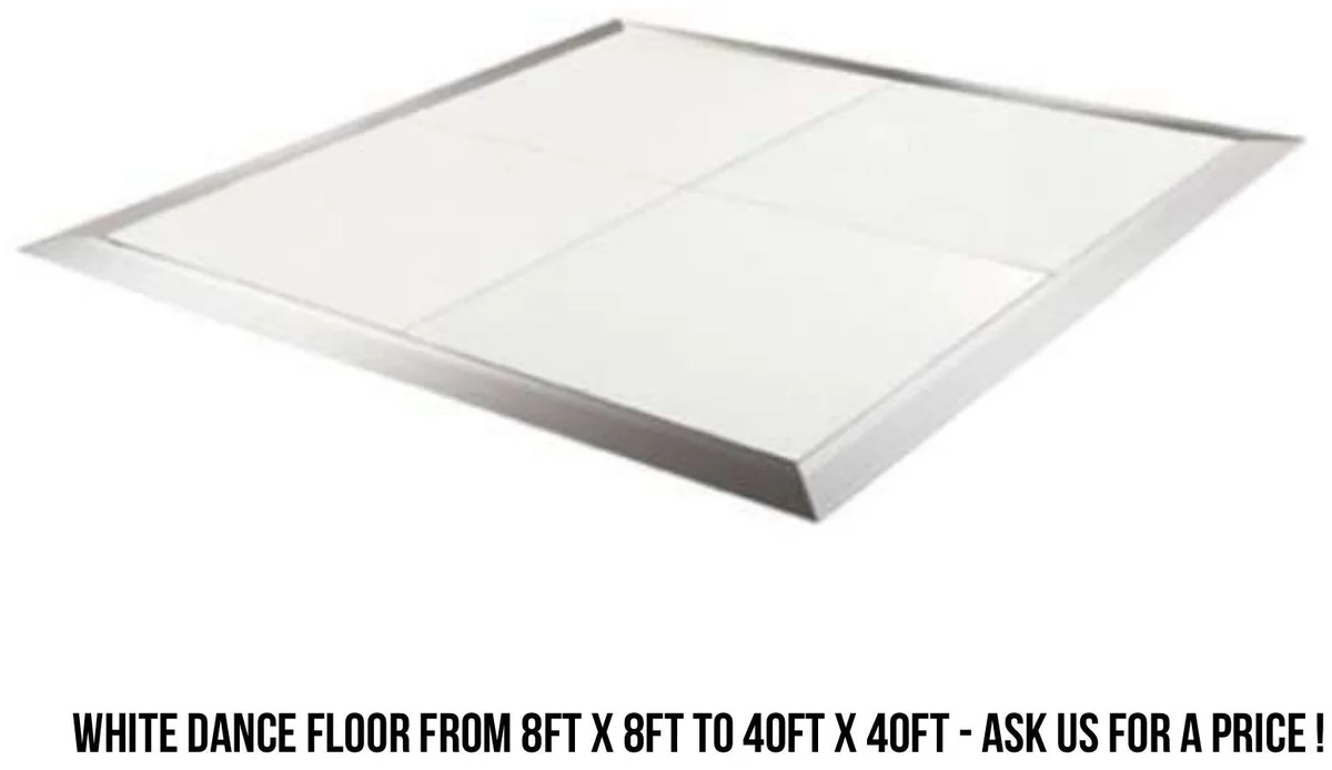 White Dance Floor (8'x8' to 40'x40') rental